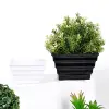 The manufacturer supplies 2-sized simple stepped square plastic flowerpots and melamine flowerpots Item Picture